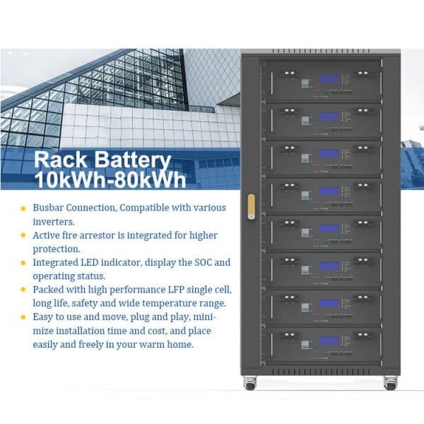 48V 30Kw Rack Mounted Lithium Battery 51.2V 600Ah 30Kwh Solar Lifepo4 Battery Pack Price