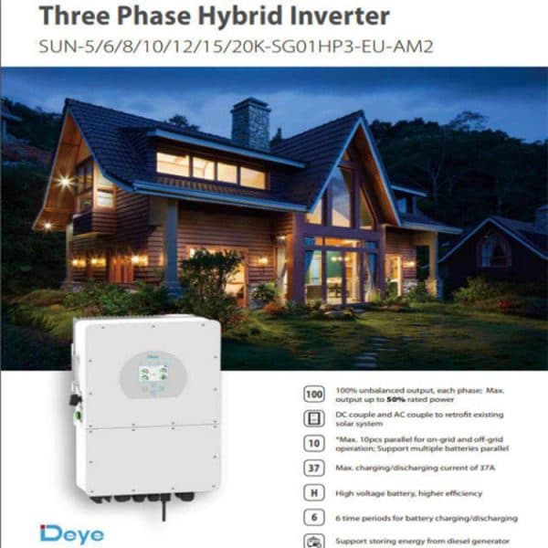 Deye SUN-20K-SG01HP3-EU-AM2 Hybrid Inverter