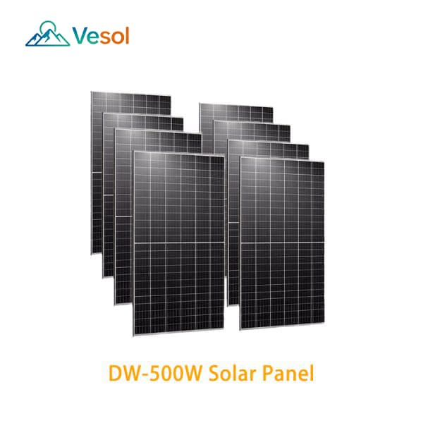 Vesol EU Verison 10KW Solar Energy System Full Set 3 Phase 10KVA Hybrid Solar System 10000w